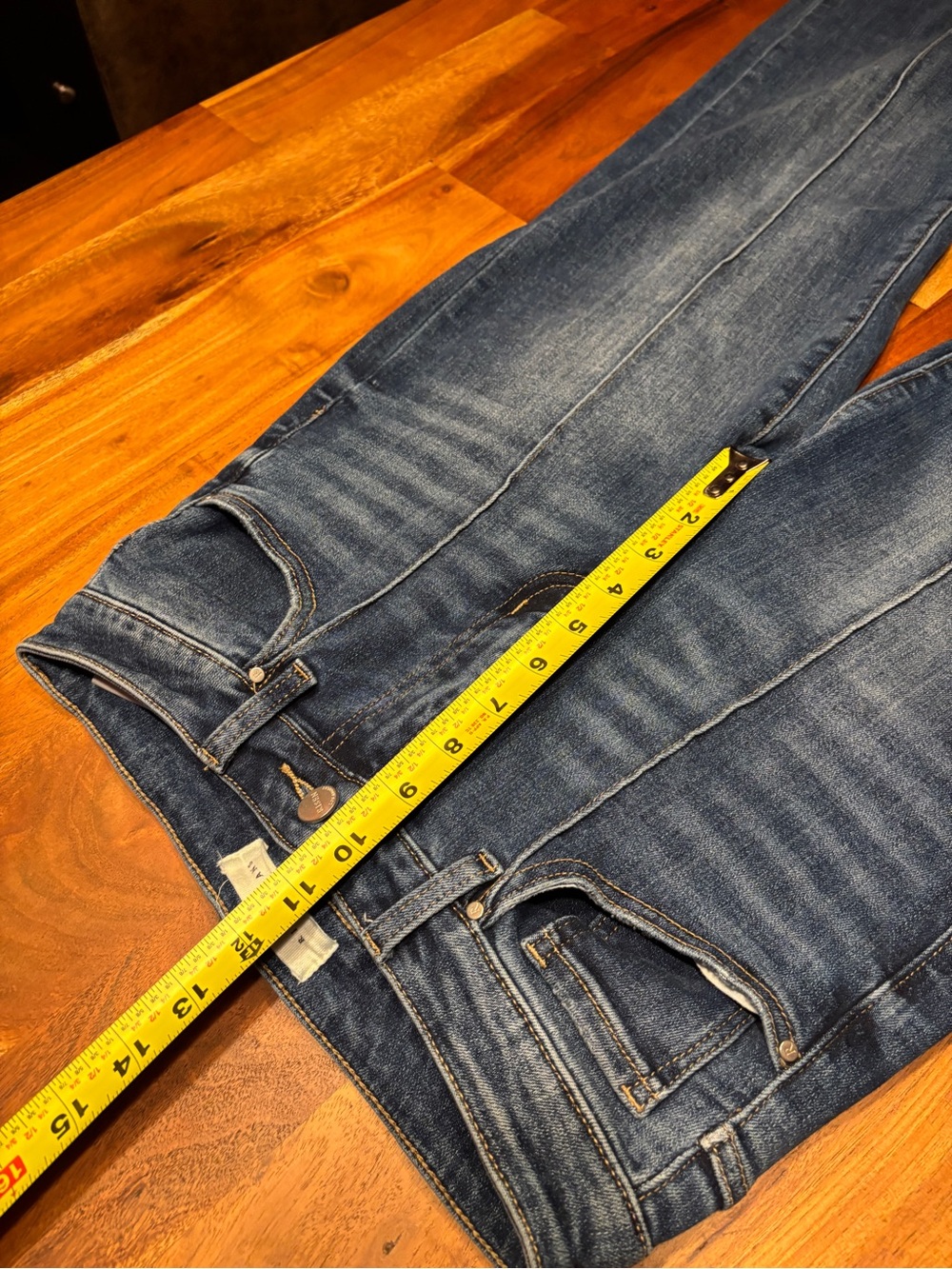 RISEN Seamed High Rise Wide Leg Jeans - Size 27 - Picture 6 of 7